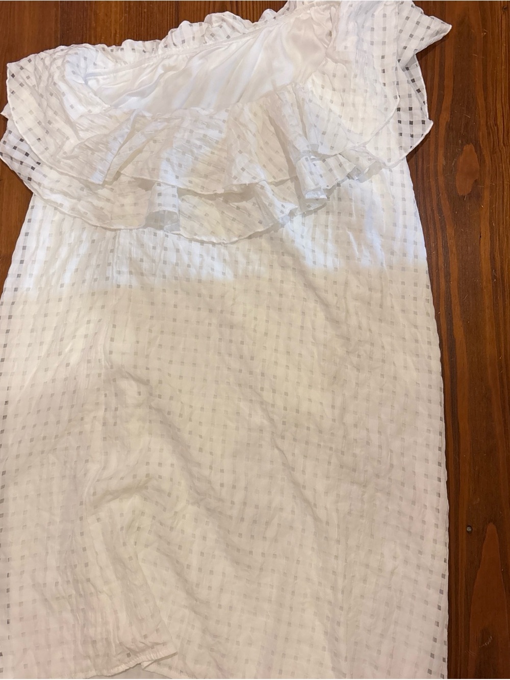 White Ruffle Off-Shoulder Dress
